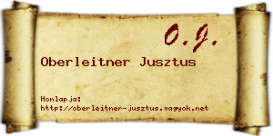 Oberleitner Jusztus névjegykártya